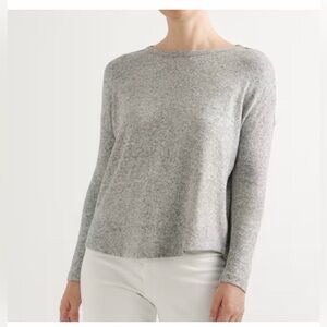 Quince Heather Gray Brushed Long Sleeve Top Size XL